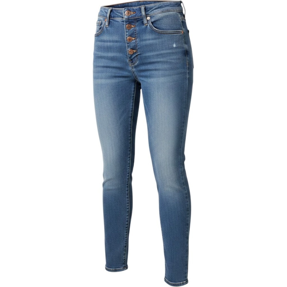 Madewell Mid-Rise Skinny Crop Jeans Medium Wash Button Fly Size 25